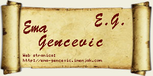 Ema Genčević vizit kartica